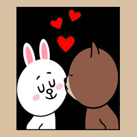 Brown Bear Cony Bunny Rabbit The Kiss Heavyweight Hoodie | Teevron