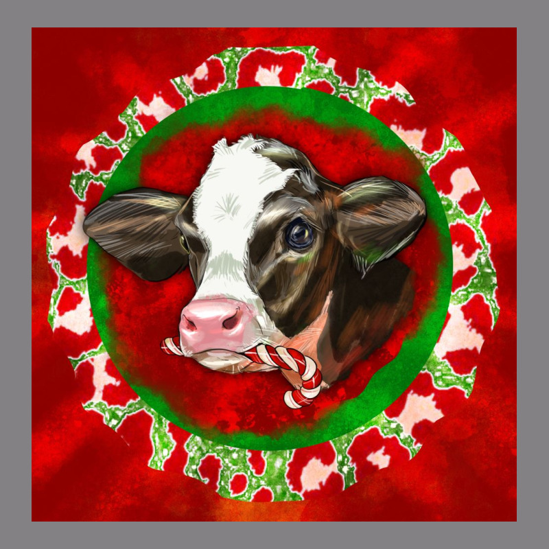 Christmas Holstein Calf Face Heavyweight Hoodie by LillyAllenDesigns | Teevron