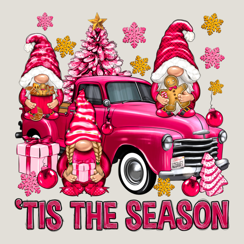 Tis' The Season Pink Christmas Gnomes Truck Heavy Core Tee by NancyCooperArtShop | Teevron