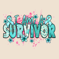 I Am A Survivor Teal Ribbon Ovarian Cancer Urban Heavy Tee | Teevron