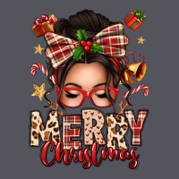 Merry Christmas Messy Bun Vintage Hoodie | Teevron