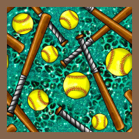 Softball Bat With Leopard And Glitter Seamless Pattern Premium Tee | Teevron