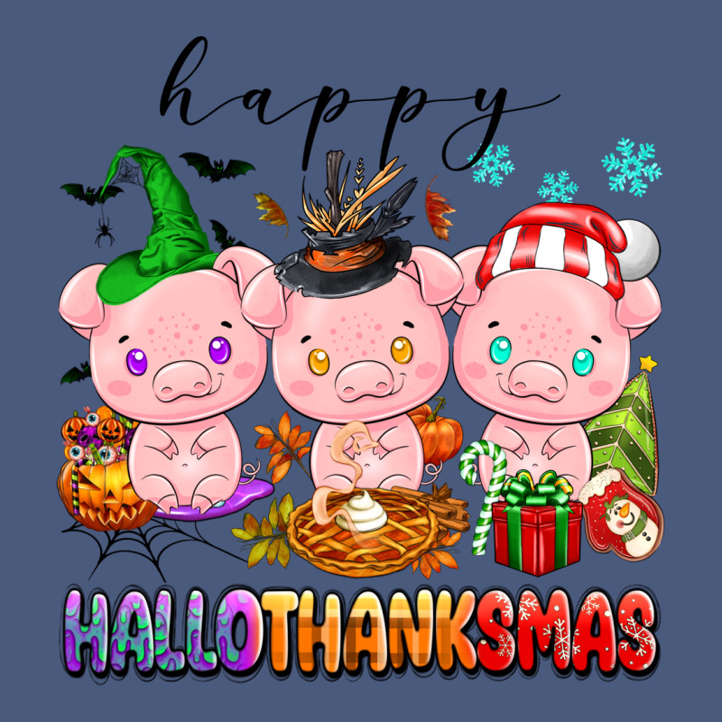 Happy Hallothanksmas Pigs Vintage Hoodie by texasbilliewilder | Teevron