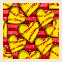 Softball Hearts Seamless Pattern Premium Tee | Teevron