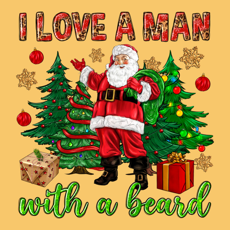 I Love A Man With A Beard Christmas Vintage Hoodie by NancyCooperArtShop | Teevron