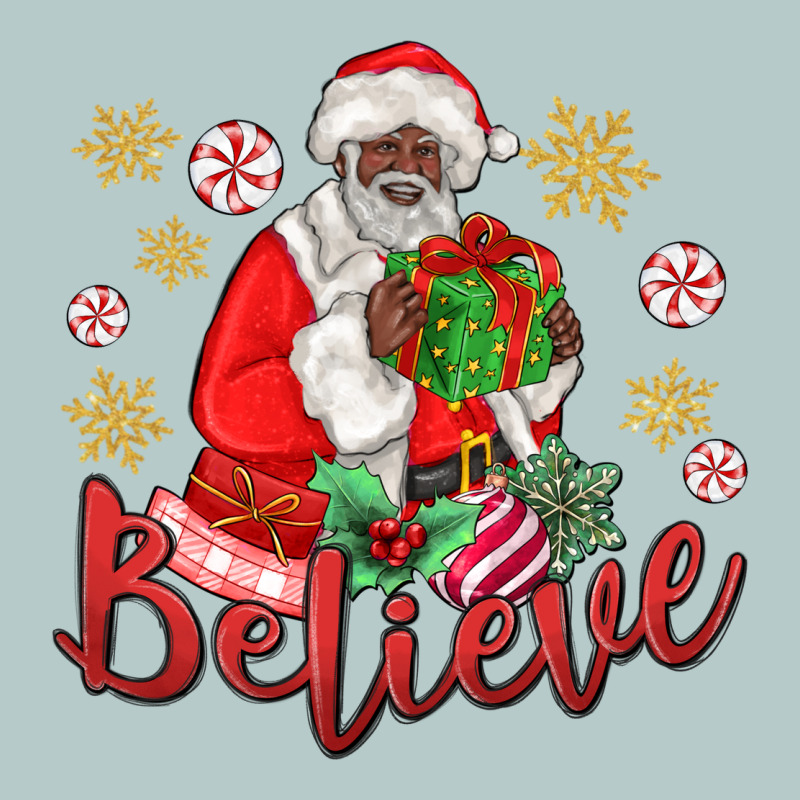 Believe Black Santa Christmas Heavy Core Tee by MaliasSmallBusiness | Teevron