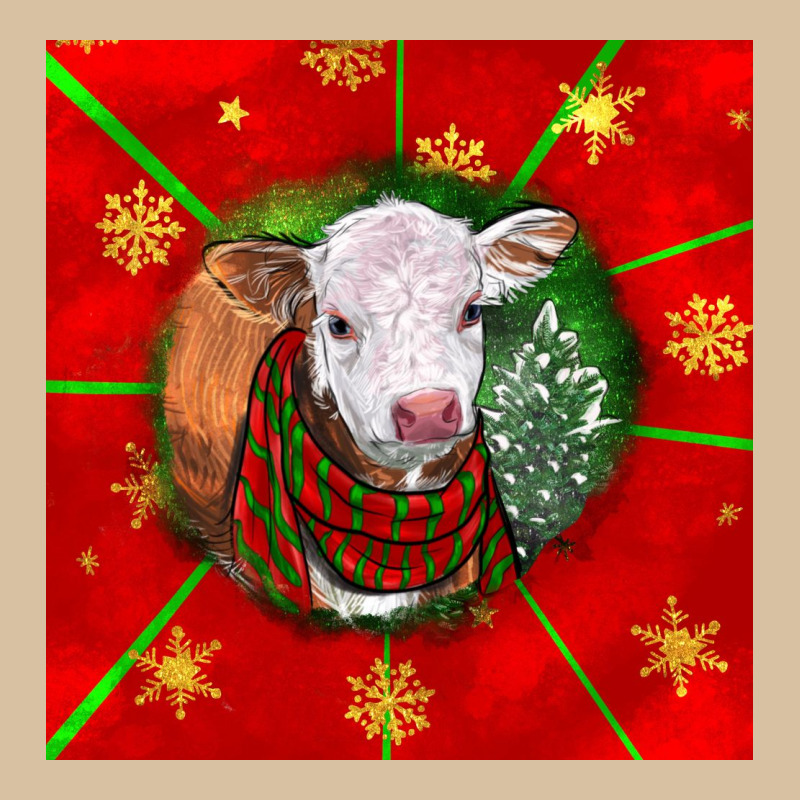 Christmas Hereford Calf Heavyweight Hoodie by LillyAllenDesigns | Teevron