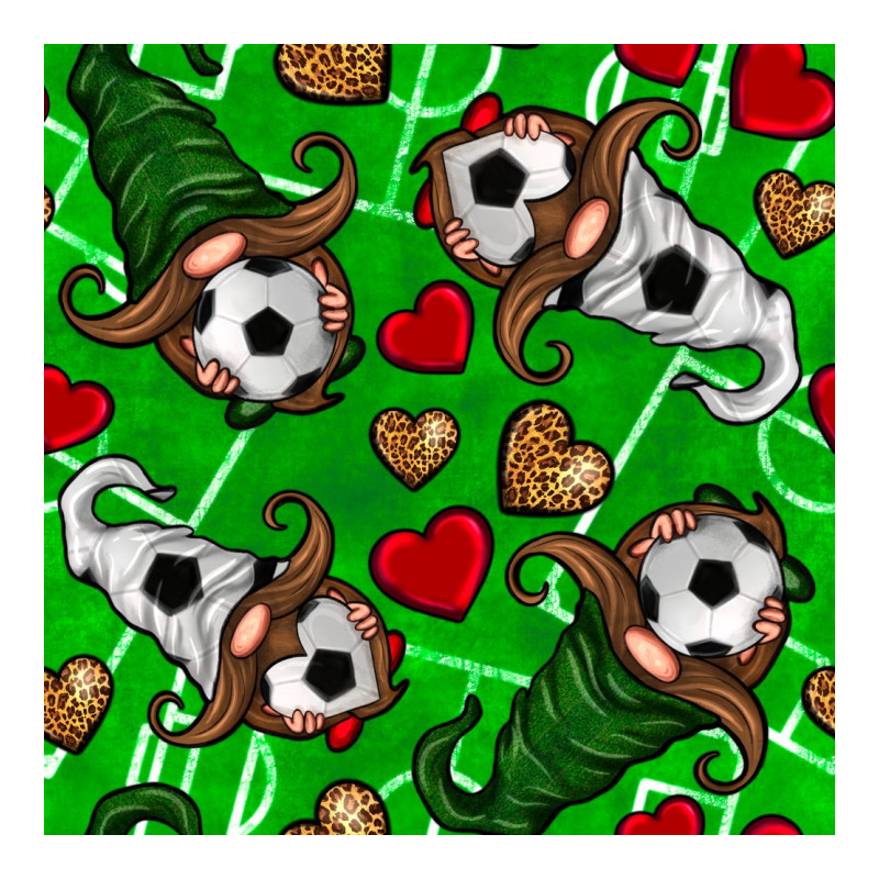 Soccer Gnomes And Hearts Seamless Pattern Premium Tee by BundleAndBundleShop | Teevron