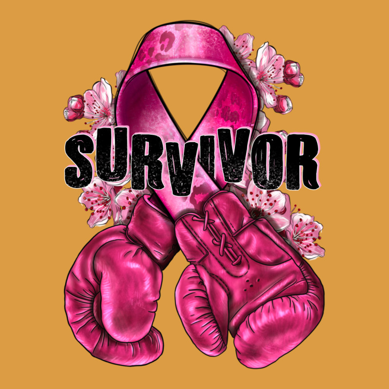 Survivor Breast Cancer With Boxing Gloves Urban Heavy Tee by NancyCooperArtShop | Teevron