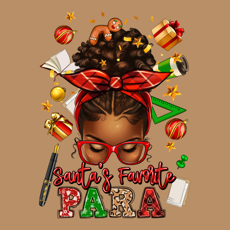 Santa's Favorite Para Afro Messy Bun Vintage Hoodie by texasbilliewilder | Teevron