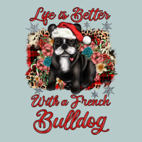 Christmas Life Is Better With A French Bulldog Heavy Core Tee | Teevron