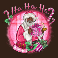 Ho Ho Ho Pink Black Santa Christmas Heavy Core Tee | Teevron