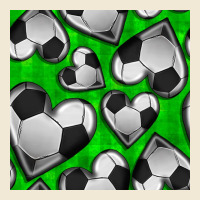 Soccer Hearts Seamless Pattern Premium Tee | Teevron