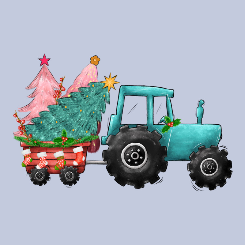 Christmas Tree Tractor Long Sleeve Tee by CowGirlArtShop | Teevron