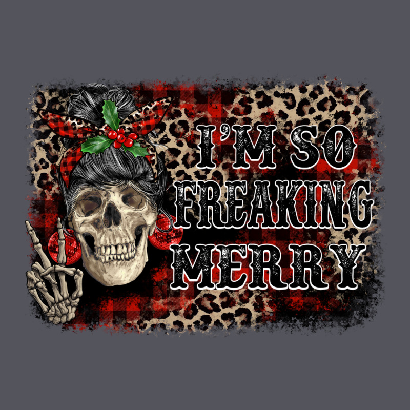 I'm So Freaking Merry Skeleton Messy Bun Vintage Hoodie by NancyCooperArtShop | Teevron