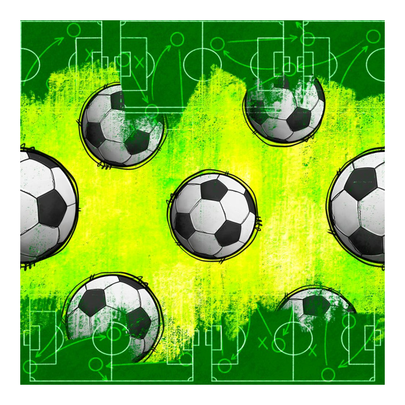 Soccer Balls With Field  And Tactics Seamless Pattern Premium Tee by BundleAndBundleShop | Teevron