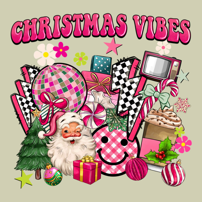 Retro Pink Christmas Vibes Heavy Core Tee by MaliasSmallBusiness | Teevron