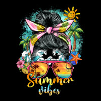 Summer Vibes Messy Bun Urban Hoodie | Teevron