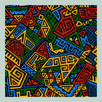 African Geometric Seamless Pattern Zipper Hoodie | Teevron