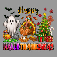 Happy Hallothanksmas With Ghost Turkey And Tree Vintage Hoodie | Teevron