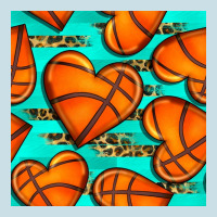 Basketball Hearts With Leopard Seamless Pattern Ladies Tee | Teevron