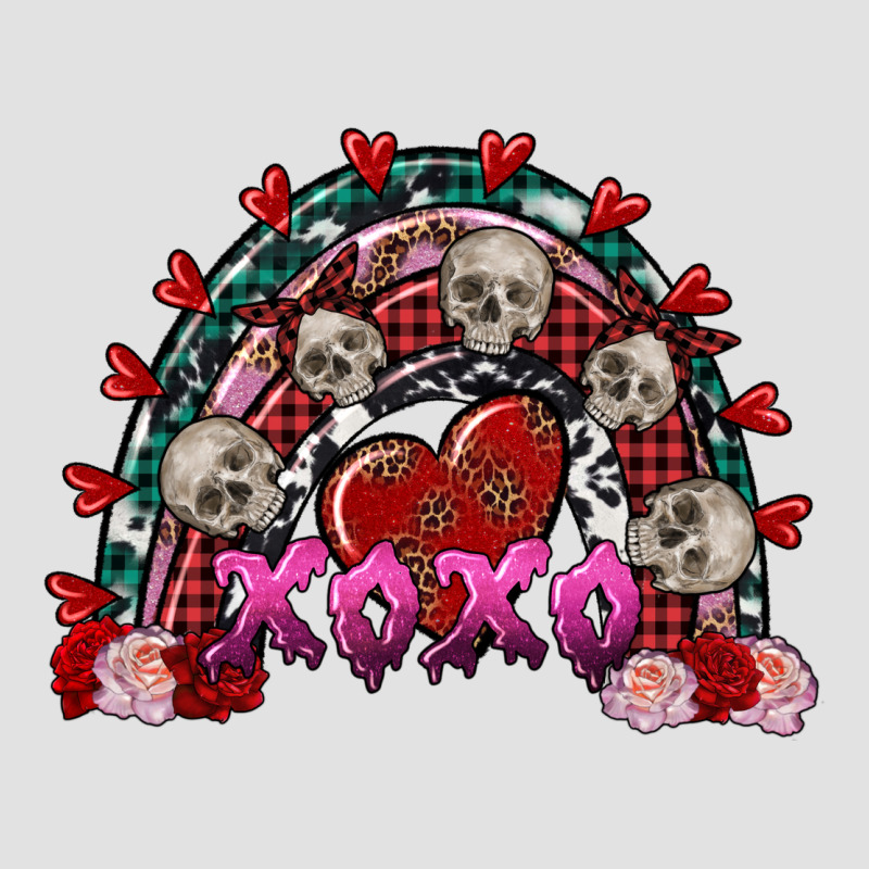 Skull Xoxo Rainbow Valentine's Day Premium Hoodie by FaDigitalArtStudio | Teevron
