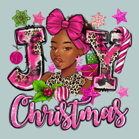 Pink Christmas Joy Black Woman Heavy Core Tee | Teevron