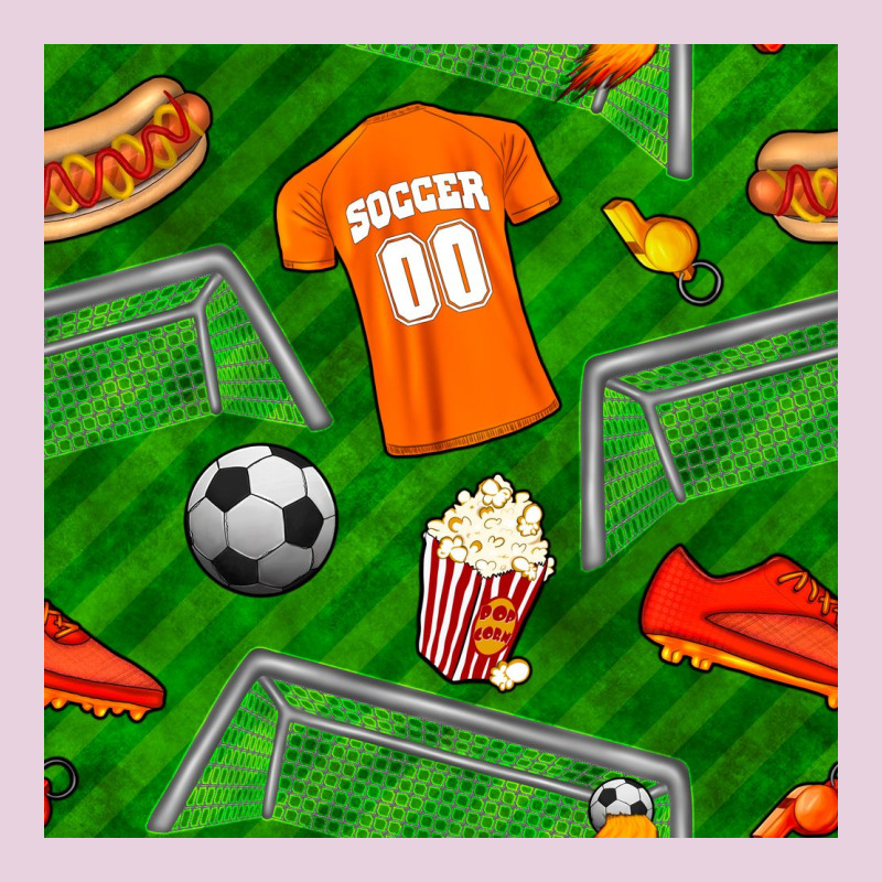 Soccer Ball Uniform And Shoes Seamless Pattern Ladies Tee by BundleAndBundleShop | Teevron