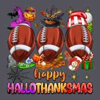 Happy Hallothanksmas Football Vintage Hoodie | Teevron