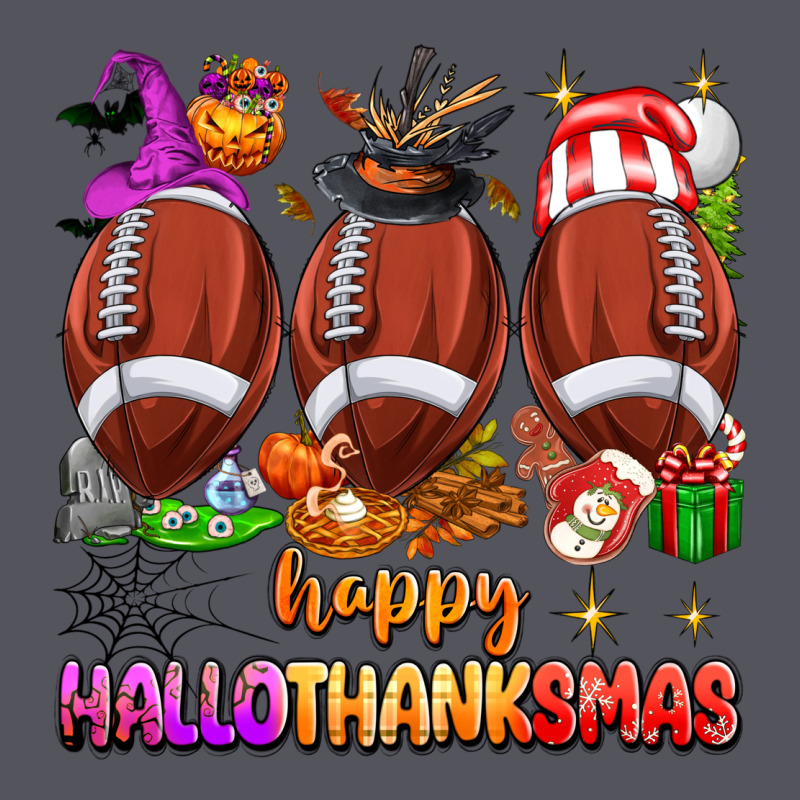 Happy Hallothanksmas Football Vintage Hoodie by texasbilliewilder | Teevron