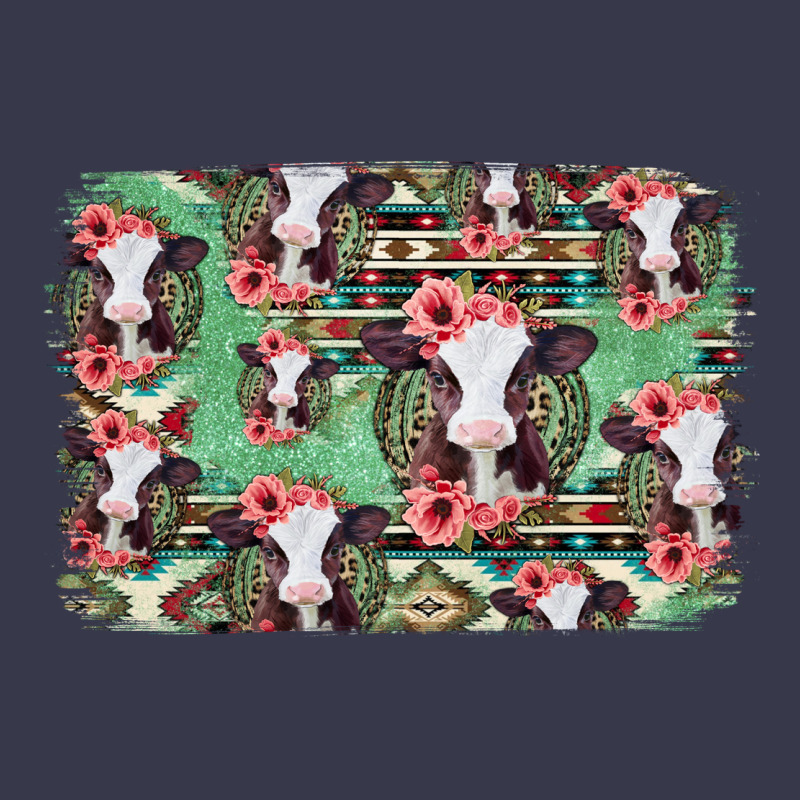 Baby Cow Floral Aztec Background Long Sleeve Tee by Jasminsmagicworld | Teevron