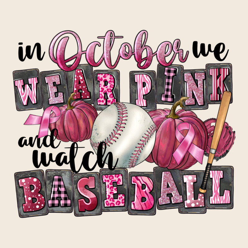 In October We Wear Pink And Watch  Baseball Zipper Hoodie by FaDigitalArtStudio | Teevron