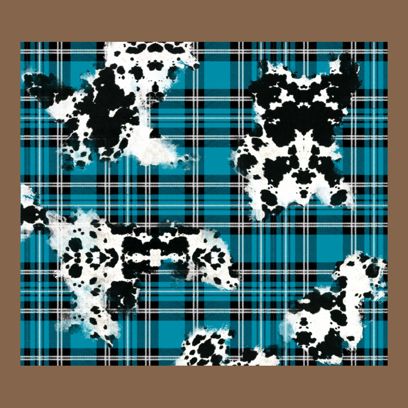 Winter Plaid And Cowhide Pattern Premium Tee by RanaPortraitStore | Teevron
