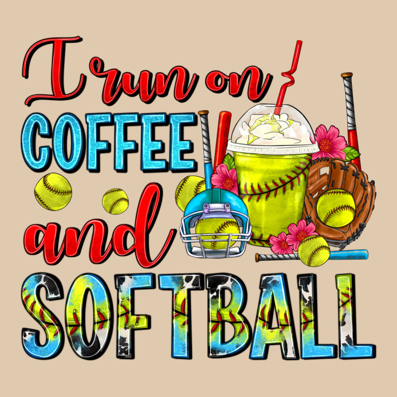 I Run On Coffee And Softball Frappe Heavyweight Sweatshirt by FaDigitalArtStudio | Teevron