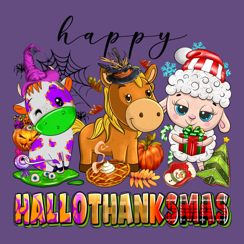 Happy Hallothanksmas Farm Animals Vintage Hoodie by texasbilliewilder | Teevron