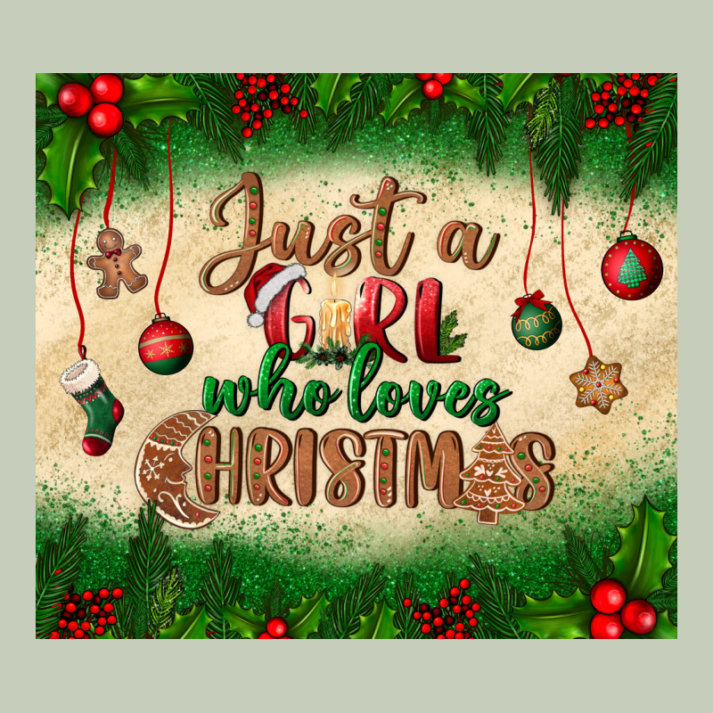 Just A Girl Who Loves Christmas Tumbler Ladies Tee by BundleAndBundleShop | Teevron