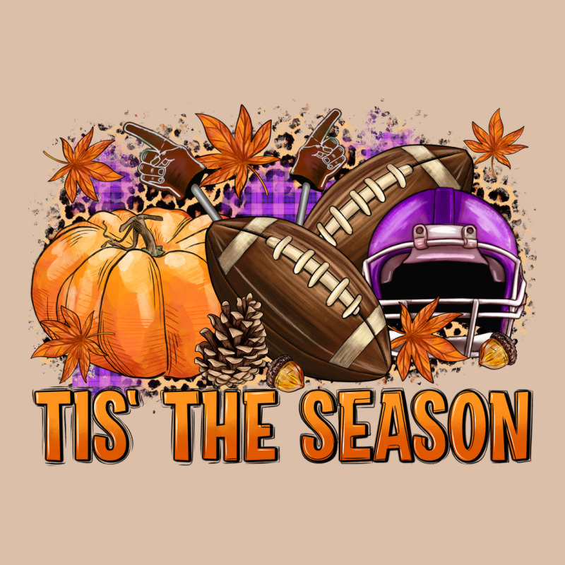 Tis' The Season Football Purple Helmet Urban Heavy Tee by NancyCooperArtShop | Teevron