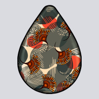 African Fabric Pattern Teardrop Earrings Zipper Hoodie | Teevron