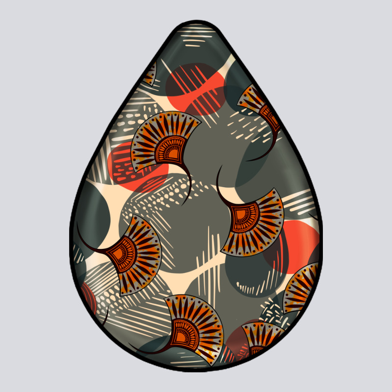 African Fabric Pattern Teardrop Earrings Zipper Hoodie by BundleAndBundleShop | Teevron