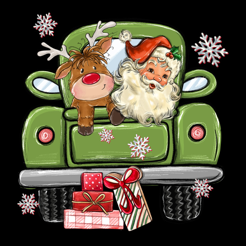 Christmas Santa And Reindeer Truck Heavy Core Tee by MaliasSmallBusiness | Teevron