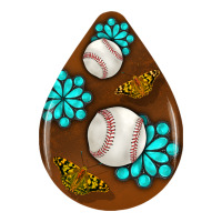 baseball and western roses teardrop  1 | Teevron