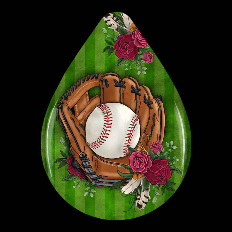 Baseball And Western Roses Teardrop  4 Premium Tee by BundleAndBundleShop | Teevron