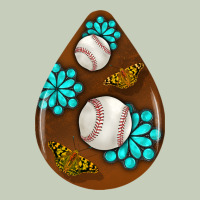Baseball And Western Roses Teardrop  1 Ladies Tee | Teevron