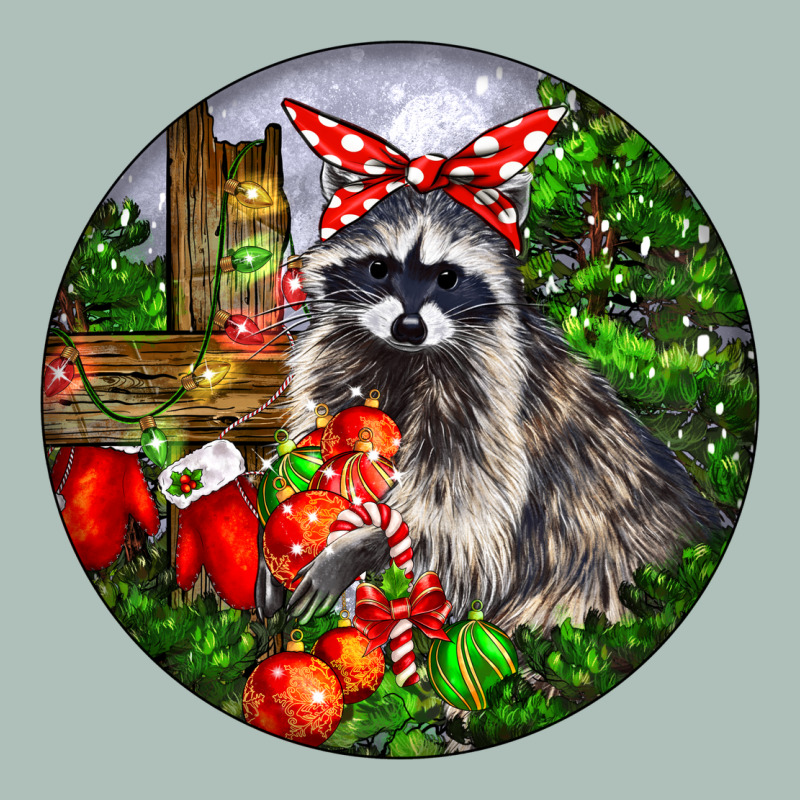 Christmas Raccoon Heavyweight Hoodie by LillyAllenDesigns | Teevron