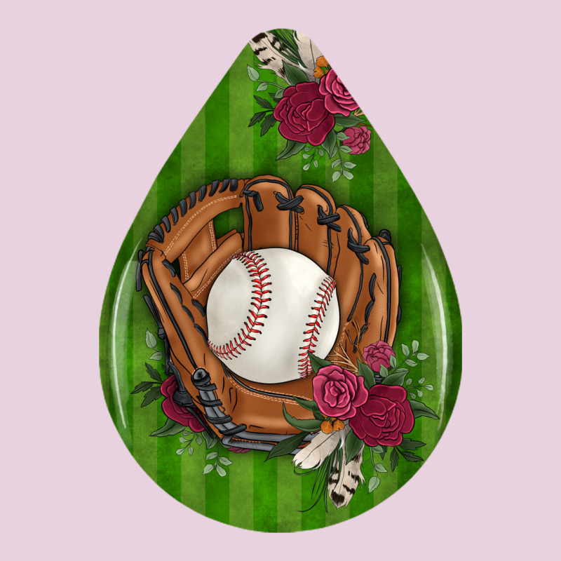 Baseball And Western Roses Teardrop  4 Ladies Tee by BundleAndBundleShop | Teevron