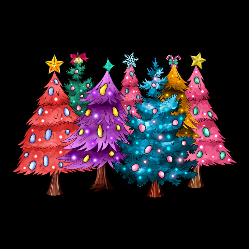 Christmas Trees And Lights Heavy Core Tee by MaliasSmallBusiness | Teevron