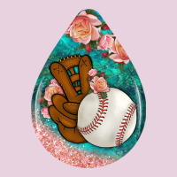 Baseball And Western Roses Teardrop  3 Ladies Tee | Teevron