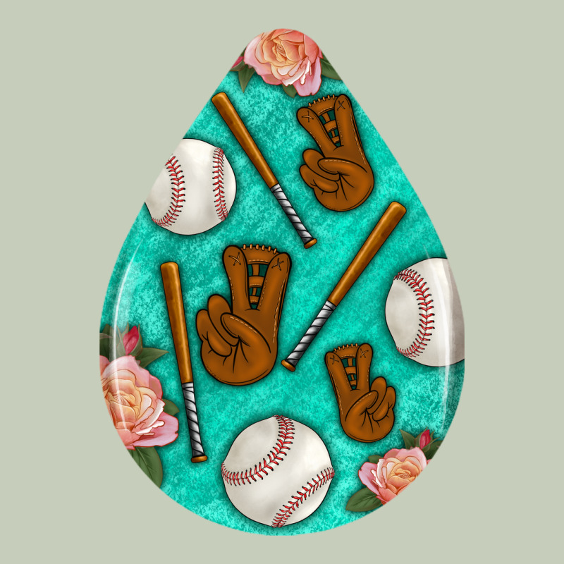 Baseball And Western Roses Teardrop  5 Ladies Tee by BundleAndBundleShop | Teevron