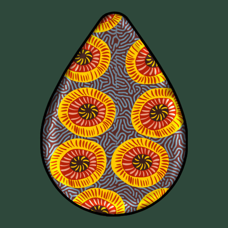 African Fabric Pattern Teardrop Earrings 5 Zipper Hoodie by BundleAndBundleShop | Teevron