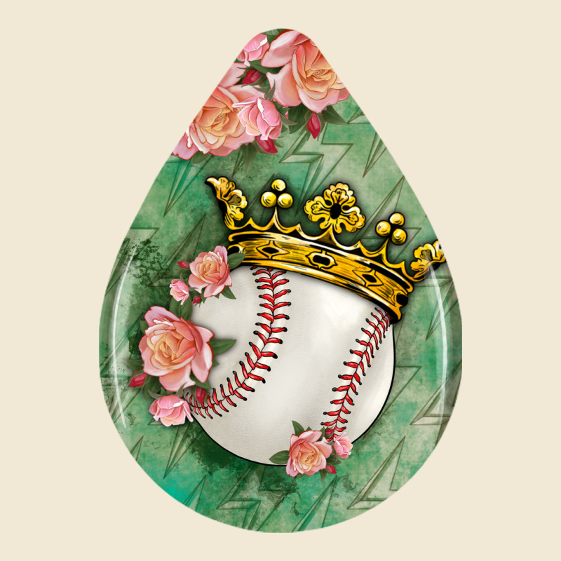 Baseball And Western Roses Teardrop  6 Premium Tee by BundleAndBundleShop | Teevron